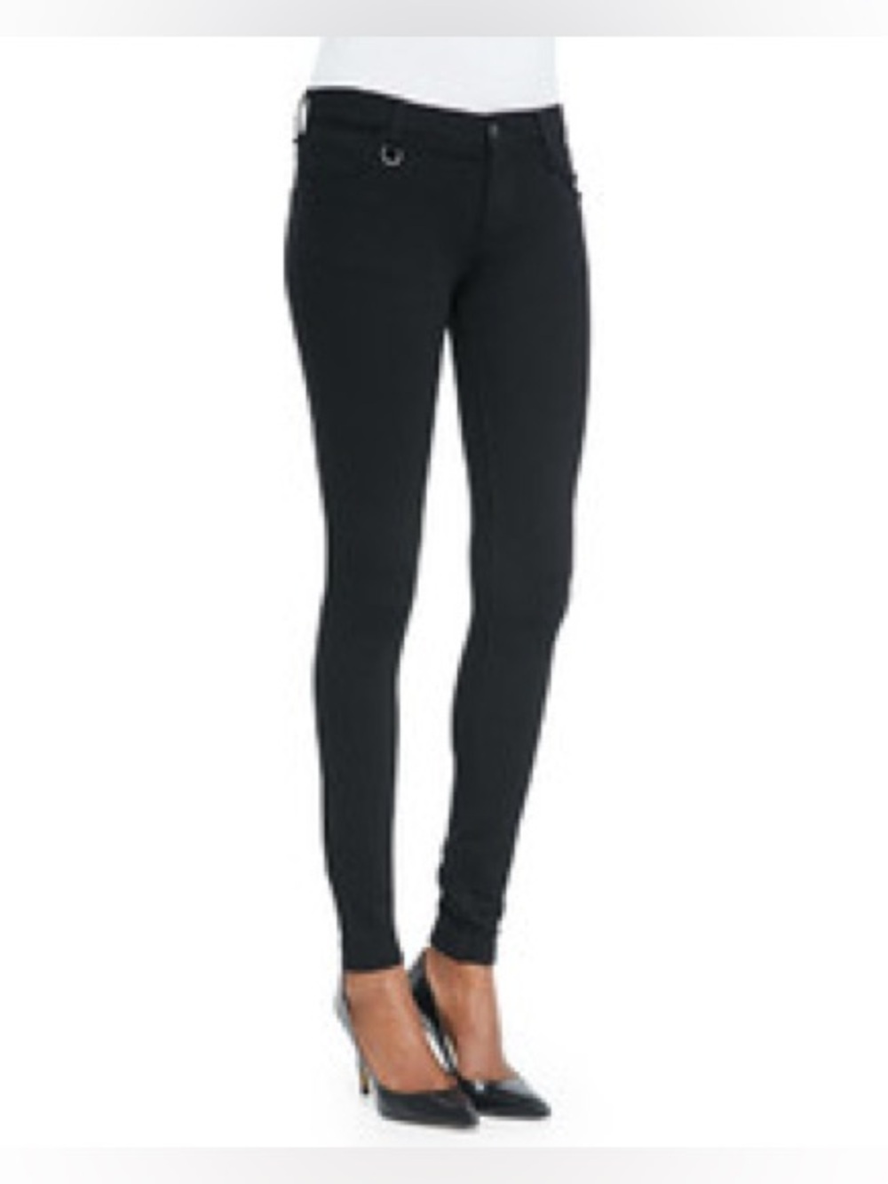 Burberry Brit Westbourne skinny anime Black Mid-Rise Pants stretch 106